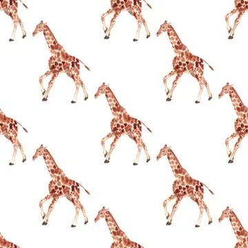 Seamless pattern with giraffe Stock Illustration