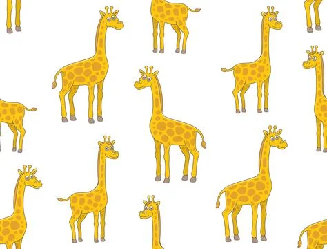 Seamless Pattern with Giraffes Stock Illustration