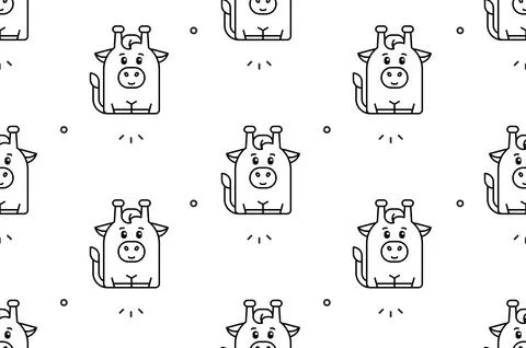 Seamless pattern with Giraffes Stock Illustration