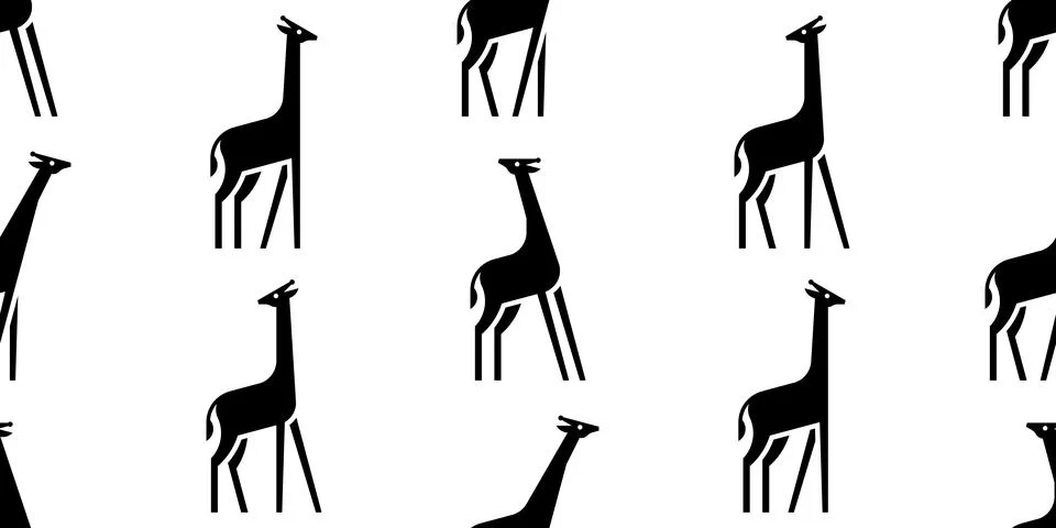 Seamless pattern with Giraffes Stock Illustration