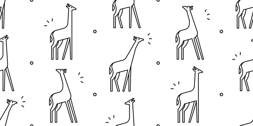 Seamless pattern with Giraffes Stock Illustration