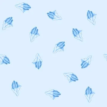 Seamless pattern glacier iceberg cartoon vector 스톡 일러스트