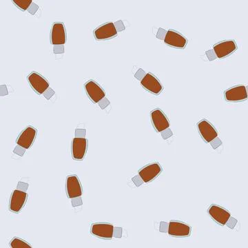 Seamless pattern glamour foundation cream cartoon vector Illustrazione stock