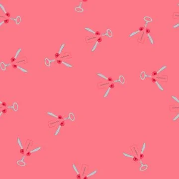 Seamless pattern glass corkscrew wine cartoon vector Stock Illustration