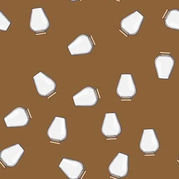 Seamless pattern glass eco friendly jar cartoon vector Illustrazione stock
