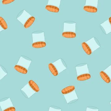 Seamless pattern glass eco friendly jar cartoon vector Stock Illustration