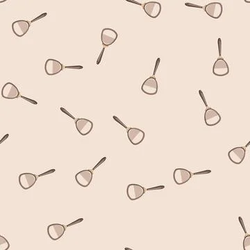Seamless pattern glass hand mirror cartoon vector Illustrazione stock