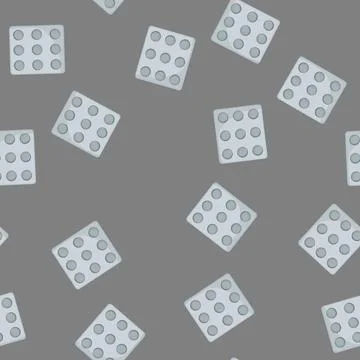 Seamless pattern glass ice cube tray color icon vector Stock Illustration