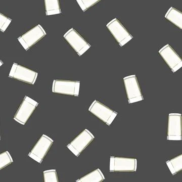 Seamless pattern glass milk cup cartoon vector 库存插图