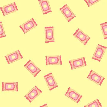 Seamless pattern glass water wipes cartoon vector Stock Illustration