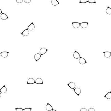 Seamless Pattern with glasses Illustrazione stock