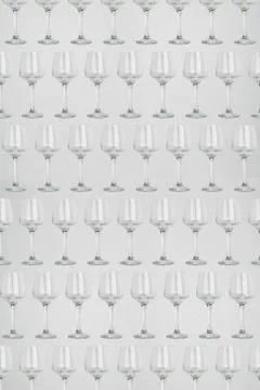 Seamless pattern - glasses over white background Stock Photos