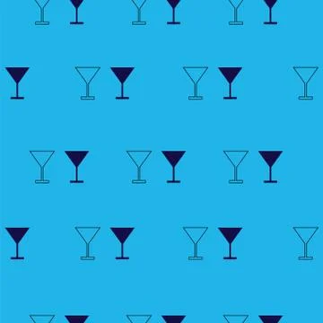 Seamless pattern with glasses vector - turquoise background Stock Illustration