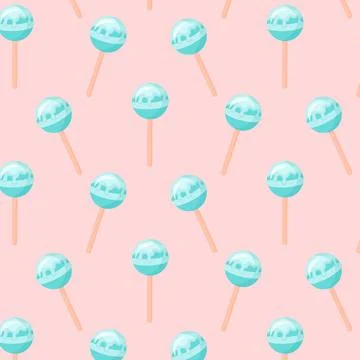 Seamless pattern with glazed lollipops chupa-chups. Stock Illustration