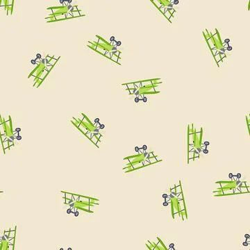 Seamless pattern glider plane toy cartoon vector Stock Illustration