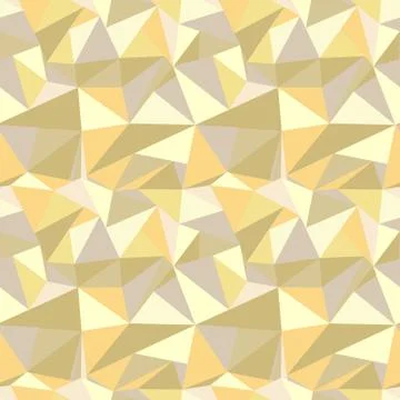 Seamless pattern with glitter gold triangles. Abstract mosaic background Stock Illustration