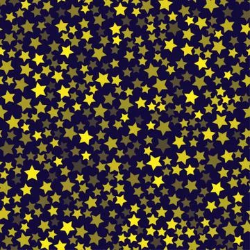 Seamless pattern with glitter sparkle stars. Vector illustration. Stock Illustration