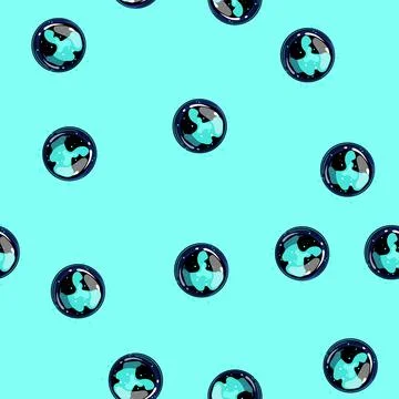 Seamless pattern globe magic ball sphere cartoon vector イラスト素材