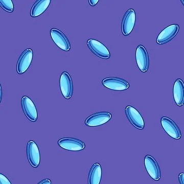 Seamless pattern glossy glass button cartoon vector Stock Illustration