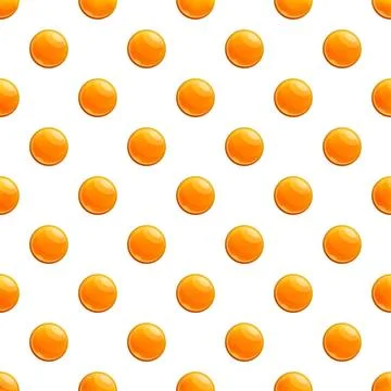 Seamless pattern with glossy orange round buttons Illustrazione stock