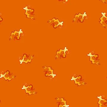 Seamless pattern glow flame cartoon vector イラスト素材