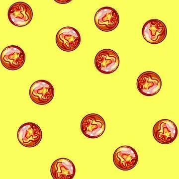 Seamless pattern glow magic ball sphere cartoon vector Stock Illustration