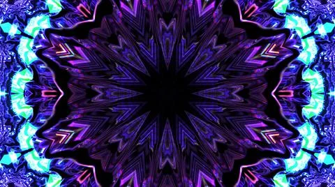 A seamless pattern of glowing blue and purple circular shapes on a black back Stock Illustration