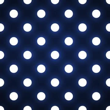 Seamless pattern with glowing circles. Neon geometric background. Vector illu Illustrazione stock