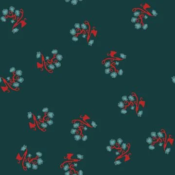 Seamless pattern glowing fantasy magic tree cartoon vector イラスト素材