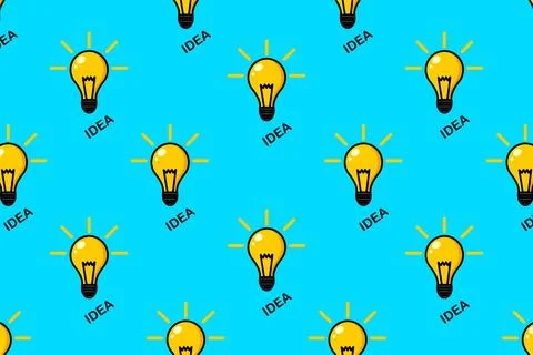 Seamless pattern of glowing lamps. イラスト素材