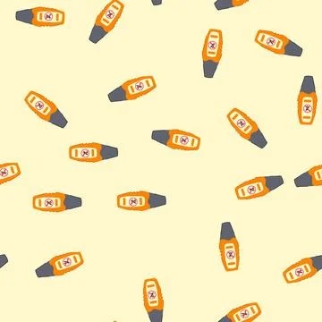 Seamless pattern gnat insect repellent cartoon vector Ilustração Stock