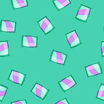Seamless pattern go snack pack cartoon vector Stockillustratie