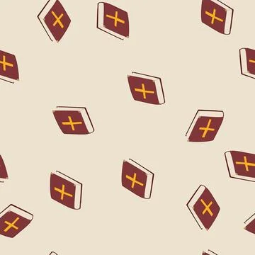 Seamless pattern god bible cartoon vector Stock Illustration