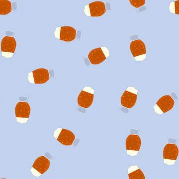 Seamless pattern gold beer glass cartoon vector Stock Illustration