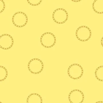 Seamless pattern Gold chain bracelet illustrating fashion accessory elegance Stock Illustration