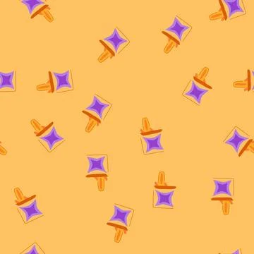 Seamless pattern gold cufflinks cartoon vector イラスト素材