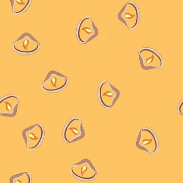 Seamless pattern gold diwali lamp cartoon vector Illustrazione stock
