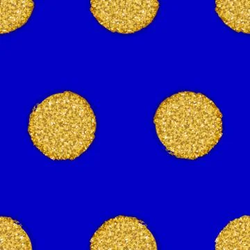 Seamless pattern with gold drawn dots Stock Illustration