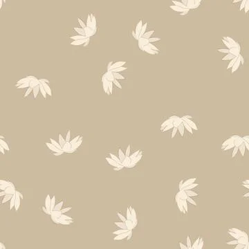 Seamless pattern gold lotus flower cartoon vector Stock Illustration