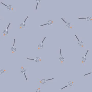 Seamless pattern gold magic key cartoon vector Illustrazione stock