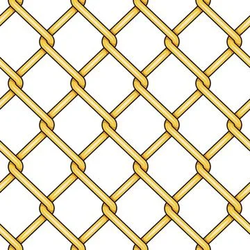 Seamless pattern with gold mesh netting Stock Illustration