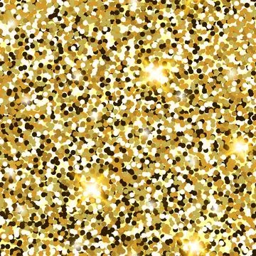 Seamless pattern gold sequins gold yellow luminous Stock Illustration