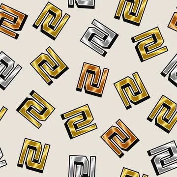 Seamless pattern with gold, silver, bronze symbols of shekel Illustrazione stock