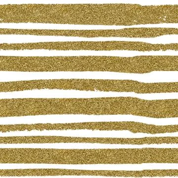 Seamless pattern gold stripes in grunge style on a white Stock Illustration