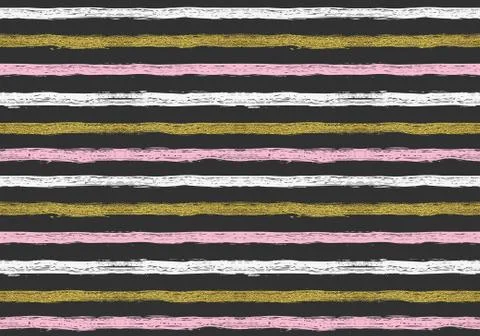 Seamless pattern with gold stripes Stock Illustration