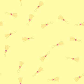 Seamless pattern gold tassel rope cartoon vector Stockillustratie