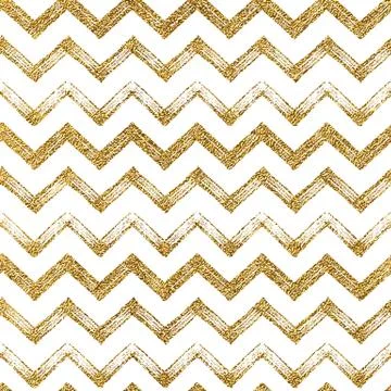 Seamless pattern of gold zigzag chevron Stock Illustration