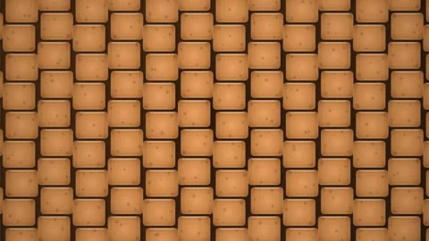 Seamless Pattern of Golden Brown Toast Bread Slices, Close-up Texture Backg.. Stock Footage 347561180