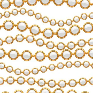 Seamless pattern with golden chains. Stock Illustration