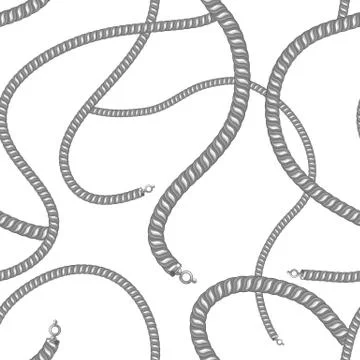 Seamless pattern with golden chains. Stock Illustration